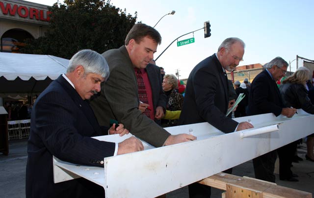 Photos taken during construction of the Gallo Center for the Arts in 2005.